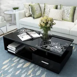Glass Table Design In Living Room