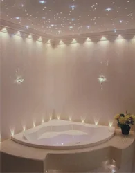 Asma tavan foto hamam üçün işıqlandırma