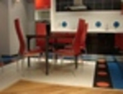 Design of combined floors in the kitchen