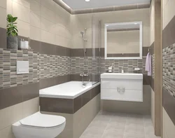 Bathroom interior made of ceramic tiles