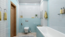 Bathroom interior made of ceramic tiles