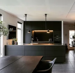 Boz mətbəx minimalizm dizaynı
