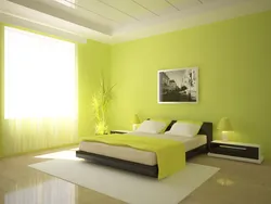 Bedroom Interior Green Wallpaper