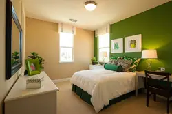 Bedroom Interior Green Wallpaper