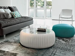 Ottoman in the living room photo