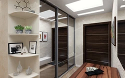 Modern wardrobe for a narrow hallway photo