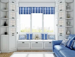 Bedroom design with furniture by the window