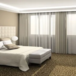 Curtains for the bedroom in a modern style design