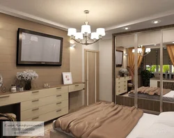 Cappuccino color in the bedroom interior