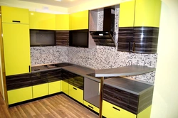 Corner kitchens color combination photo