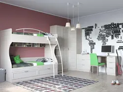 Bedroom with bunk bed interior
