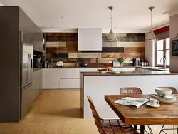 Photo of kitchen finishing with laminate
