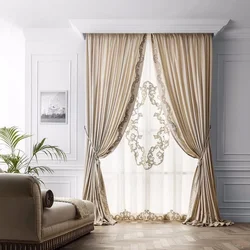 Tulle зебо дар меҳмонхона дар сабки классикии муосир акс
