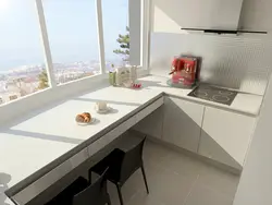 Balkon fotoşəkili ilə mətbəxi necə təşkil etmək olar
