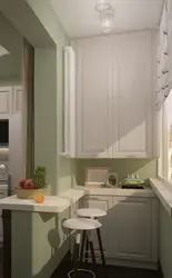 Як уладкаваць кухню з балконам фота