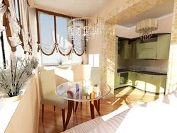 How to arrange a kitchen with a balcony photo