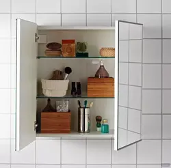 Wall cabinet in the bathroom photo