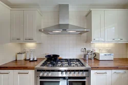 Open hood in the kitchen in the interior