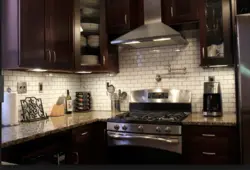 Open hood in the kitchen in the interior