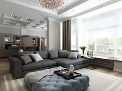 Ev mənzərələrində qonaq otağı dizaynı
