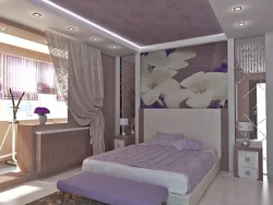 Bedroom design with a balcony in the wall