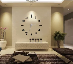 Wall clock in the hallway in the interior