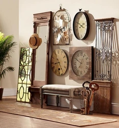 Wall Clock In The Hallway In The Interior
