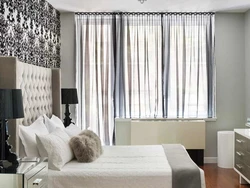 Tulle and curtains for the bedroom modern design