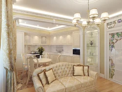 Классическая Кухня Гостиная Фото Интерьеров