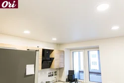 Photo of a satin ceiling in the kitchen