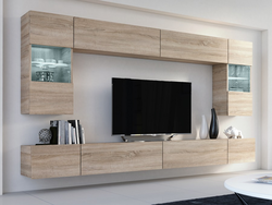 Minimalist uslubdagi fotosuratda yashash xonasining devorlari