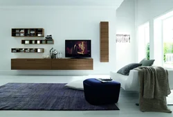 Living room walls in minimalist style photo