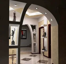 Yashash xonasi dizayn foto haqiqiy ichida arch
