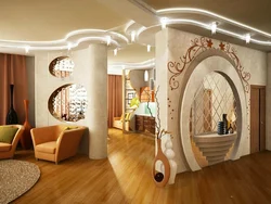 Yashash Xonasi Dizayn Foto Haqiqiy Ichida Arch
