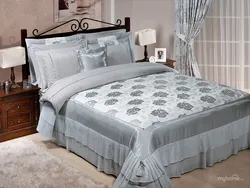 Bedspread in the bedroom interior