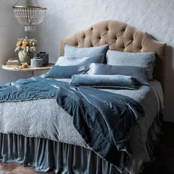 Bedspread in the bedroom interior