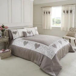 Bedspread in the bedroom interior