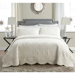 Bedspread in the bedroom interior