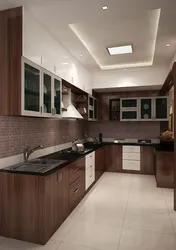 Black and brown kitchen design
