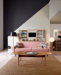 Fashionable Wall Color In The Living Room Interior
