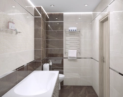 Gray beige bathroom design