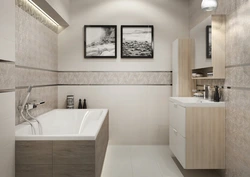 Gray beige bathroom design