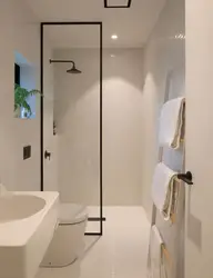 Bathroom design with shower in light colors