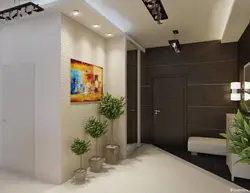 Hallway design with flowers in the apartment