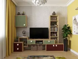 Дизайн гостиной эконом стиль