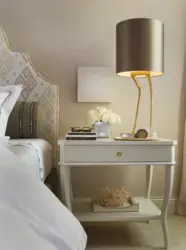 Nightstand lamp for bedroom photo