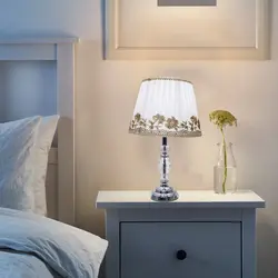 Nightstand lamp for bedroom photo