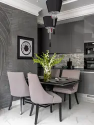 Kitchen in gray tones design wallpaper