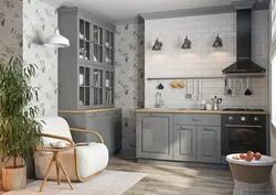 Kitchen in gray tones design wallpaper