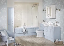 Bath design in pastel colors